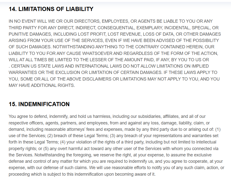Terms and conditions page 13